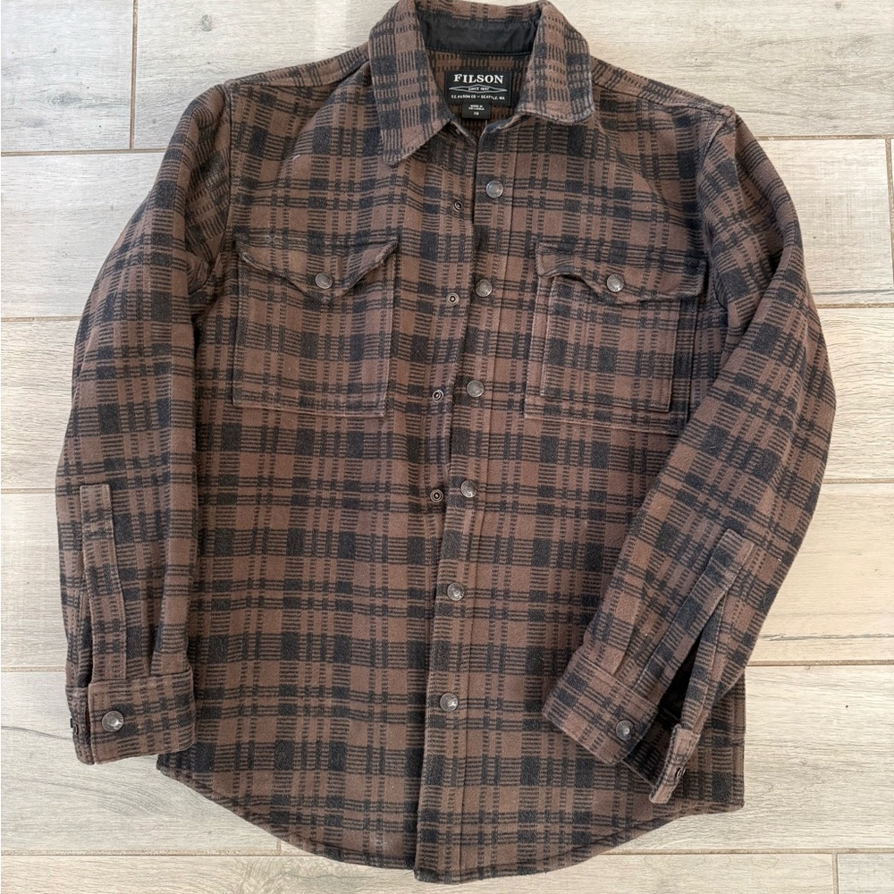 Filson Men’s Beartooth Jac-Shirt - Dark Brown & Charcoal